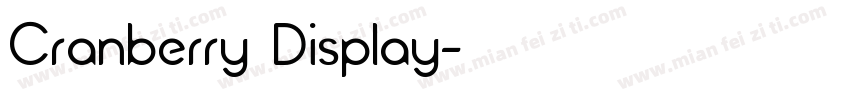 Cranberry Display字体转换